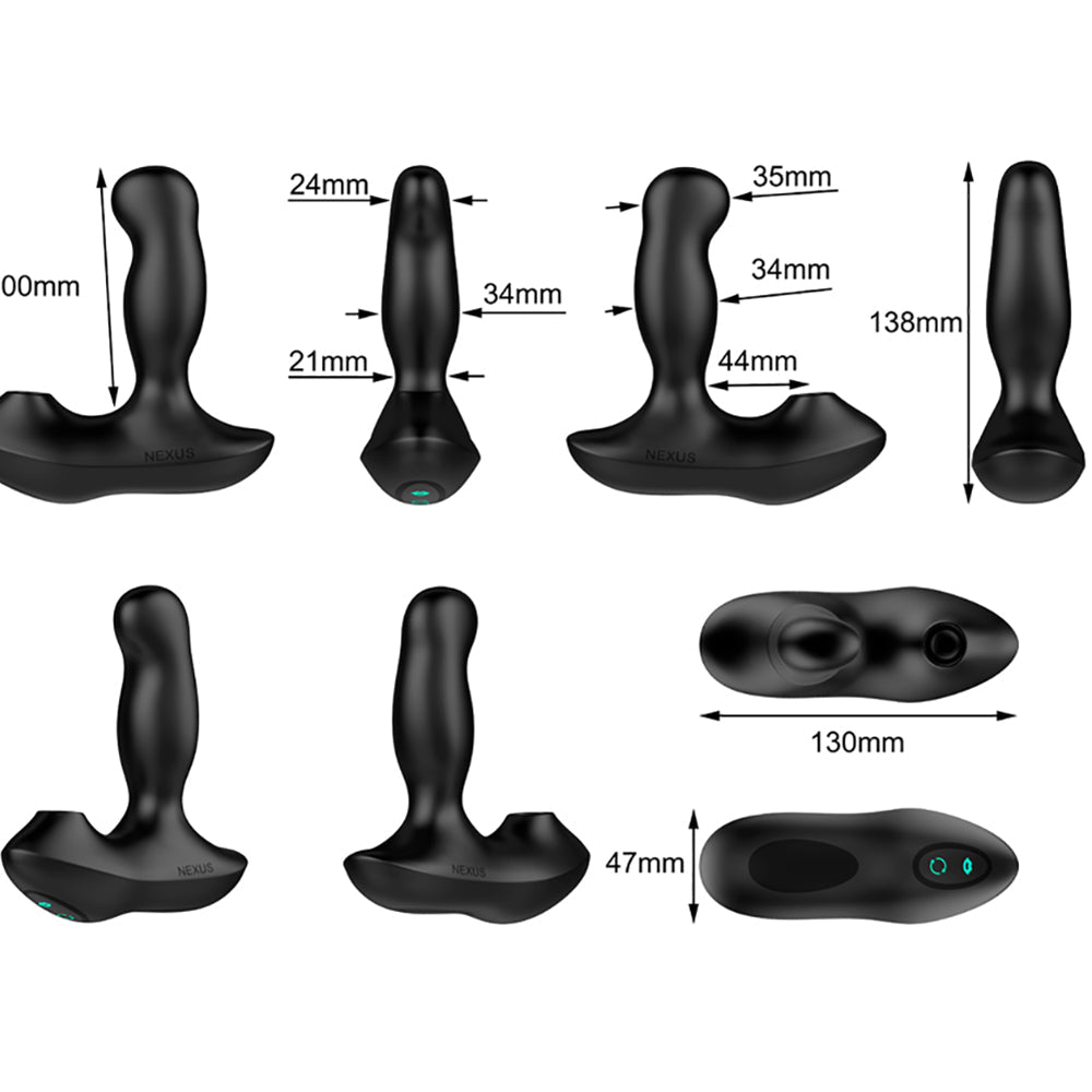 NEXUS REVO AIR ROTATING PROSTATE MASSAGER WITH SUCTION BLACK