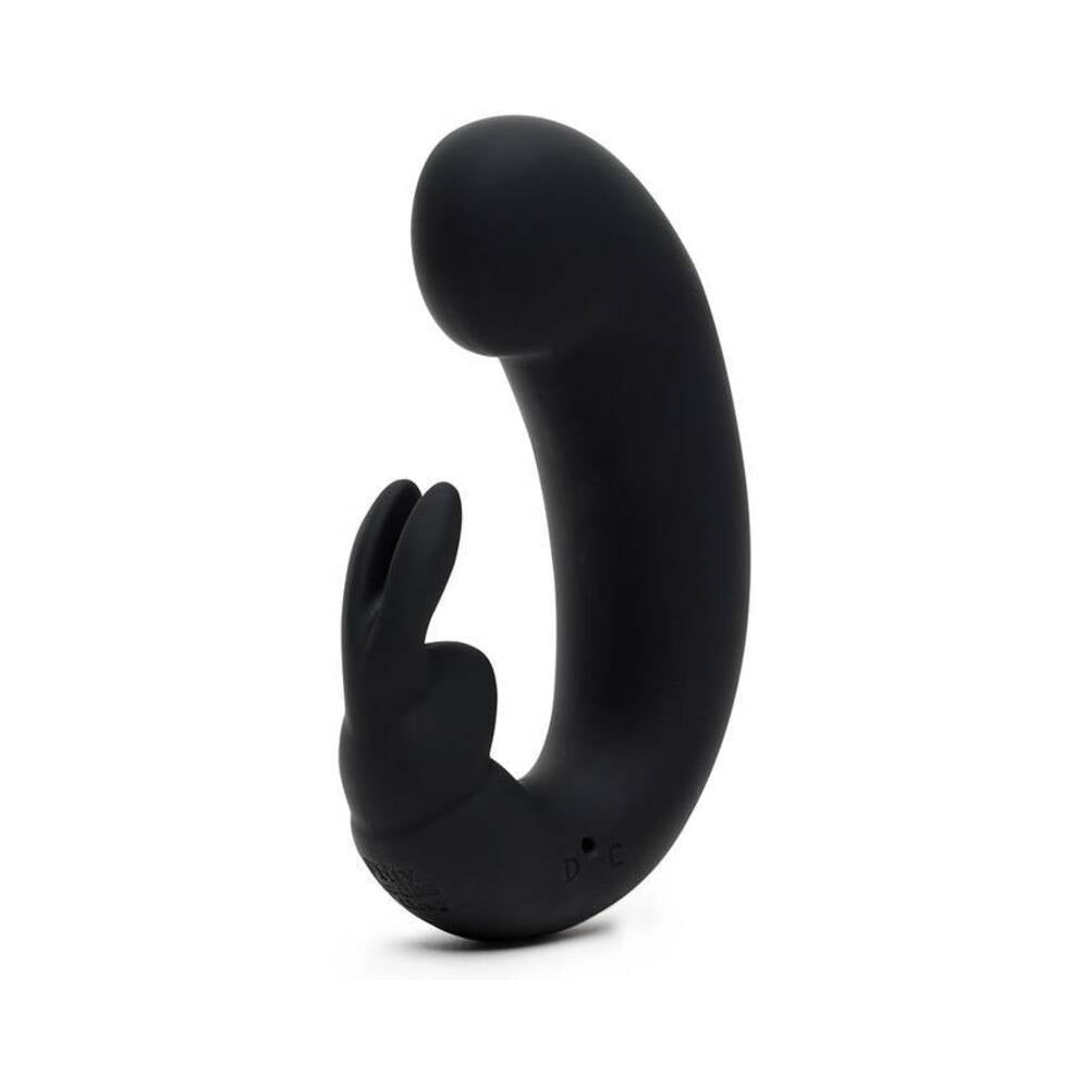 FIFTY SHADES OF GREY - SENSATION RECHARGEABLE SILICONE G-SPOT RABBIT VIBRATOR BLACK