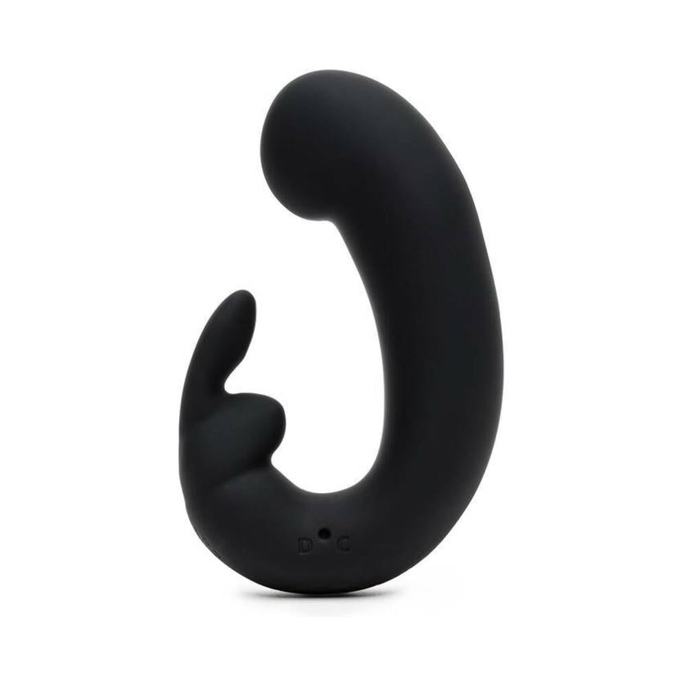 FIFTY SHADES OF GREY - SENSATION RECHARGEABLE SILICONE G-SPOT RABBIT VIBRATOR BLACK