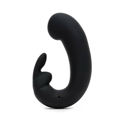 FIFTY SHADES OF GREY - SENSATION RECHARGEABLE SILICONE G-SPOT RABBIT VIBRATOR BLACK