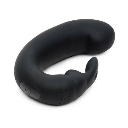 FIFTY SHADES OF GREY - SENSATION RECHARGEABLE SILICONE G-SPOT RABBIT VIBRATOR BLACK