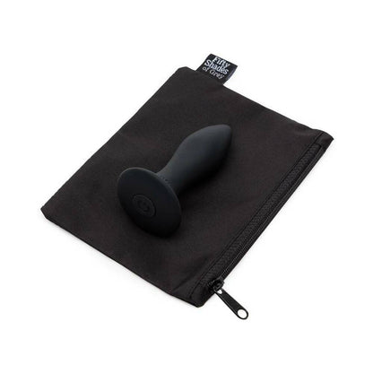 CINCUENTA SOMBRAS DE GREY - PLUG ANAL VIBRADOR DE SILICONA RECARGABLE SENSATION NEGRO