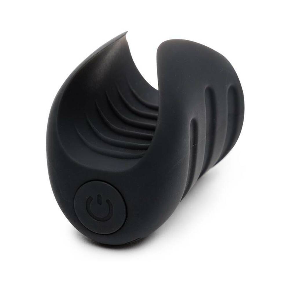 FIFTY SHADES OF GREY SENSATION RECHARGEABLE SILICONE VIBRATING PLEASURE STROKER BLACK