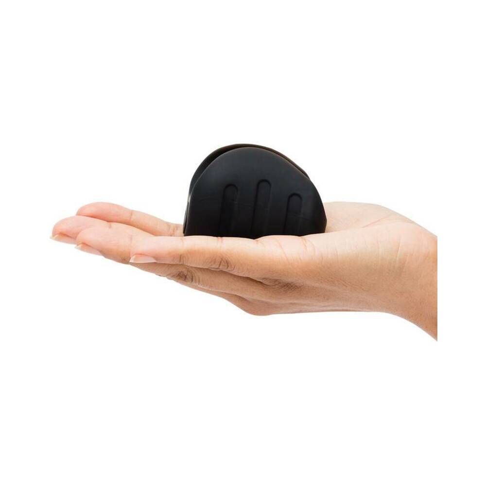 FIFTY SHADES OF GREY SENSATION RECHARGEABLE SILICONE VIBRATING PLEASURE STROKER BLACK