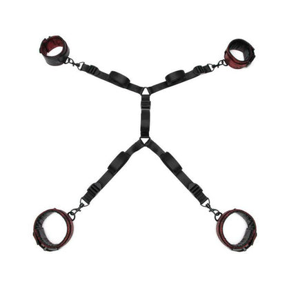 FIFTY SHADES OF GREY SWEET ANTICIPATION REVERSIBLE UNDER MATTRESS RESTRAINT SET RED/BLACK