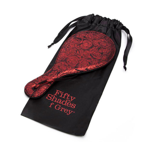 FIFTY SHADES OF GREY SWEET ANTICIPATION FAUX LEATHER ROUND PADDLE RED
