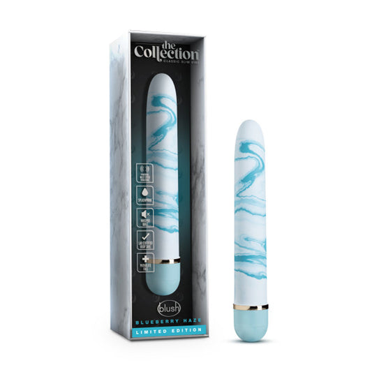 THE COLLECTION BLUEBERRY HAZE SLIMLINE VIBRATOR BLUE