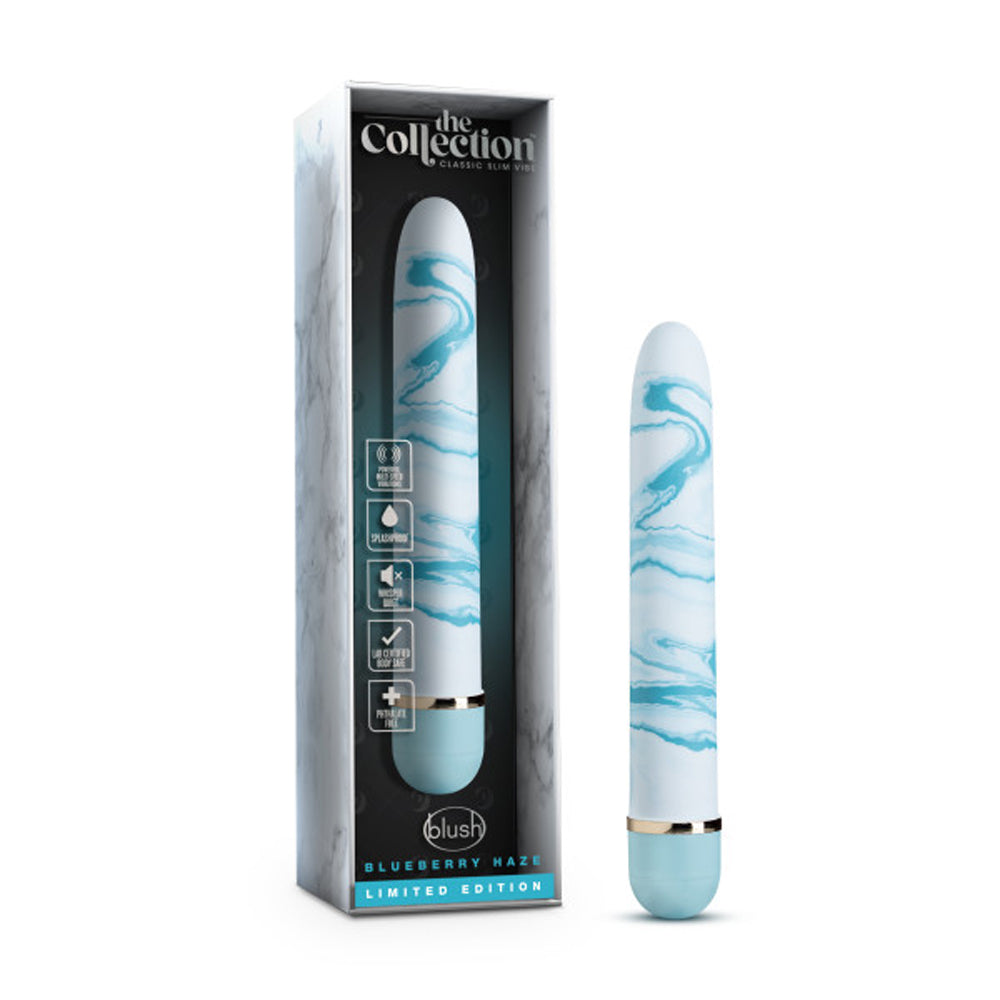 THE COLLECTION BLUEBERRY HAZE SLIMLINE VIBRATOR BLUE