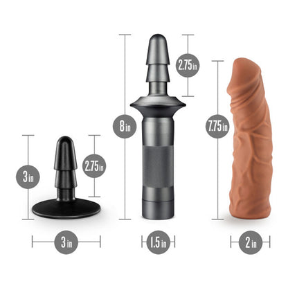 BLUSH - LOCK ON KARBONITE DILDO WITH HANDLE MOCHA