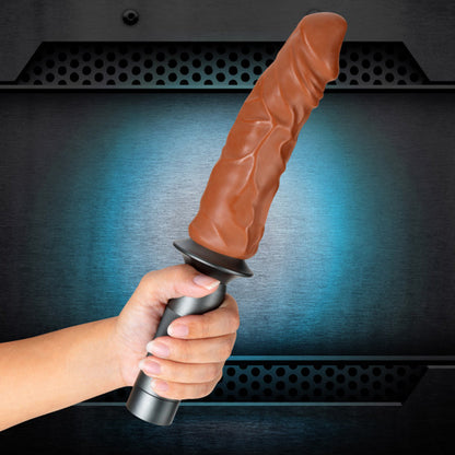 BLUSH - LOCK ON KARBONITE DILDO WITH HANDLE MOCHA