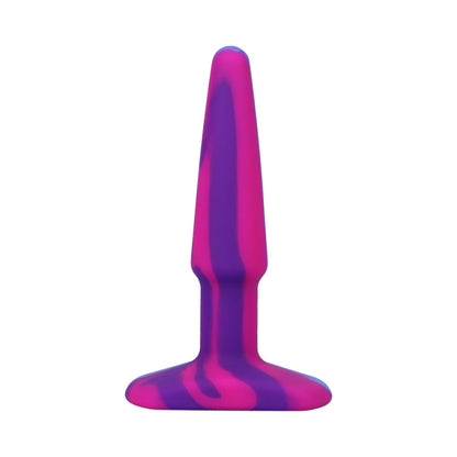 DOC JOHNSON - A-PLAY GROOVY SILICONE ANAL PLUG 4 IN. MULTI-COLORED, PINK