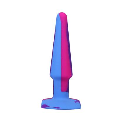 DOC JOHNSON - A-PLAY GROOVY SILICONE ANAL PLUG 5 IN. MULTI-COLORED, PINK
