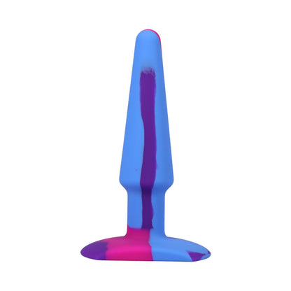 DOC JOHNSON - A-PLAY GROOVY SILICONE ANAL PLUG 5 IN. MULTI-COLORED, PINK