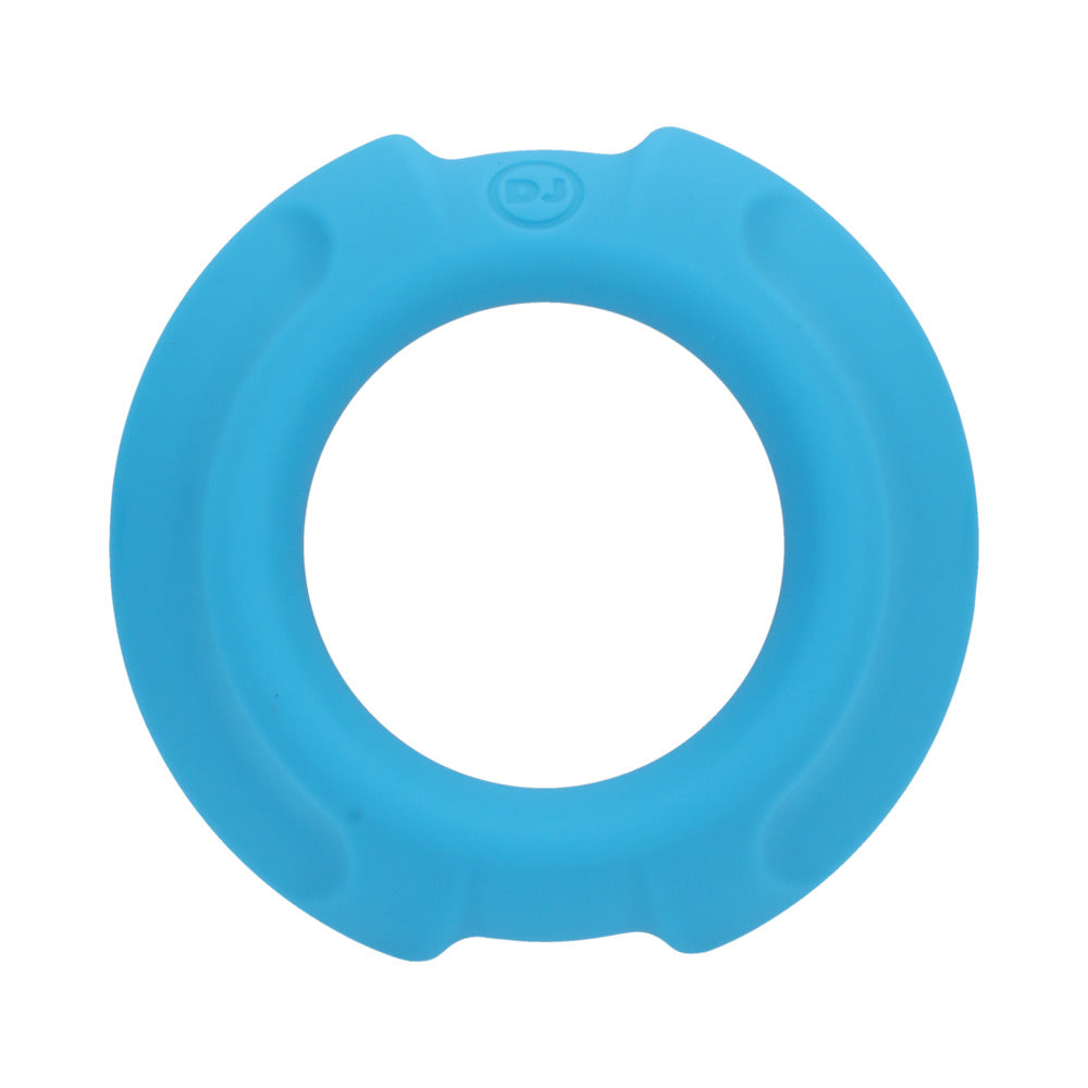 DOC JOHNSON - OPTIMALE FLEXISTEEL SILICONE, METAL CORE COCK RING 35 MM BLUE