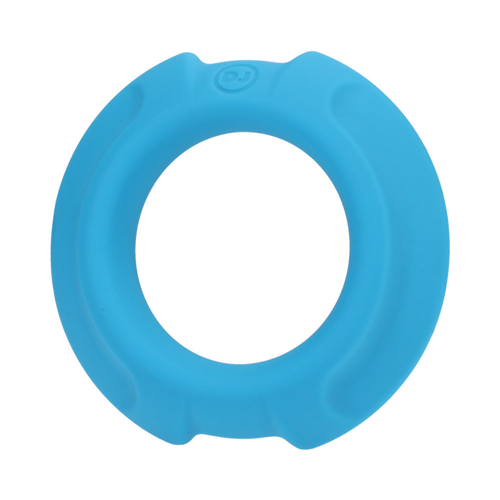 DOC JOHNSON - OPTIMALE FLEXISTEEL SILICONE, METAL CORE COCK RING 35 MM BLUE