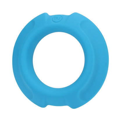 DOC JOHNSON - OPTIMALE FLEXISTEEL SILICONE, METAL CORE COCK RING 35 MM BLUE