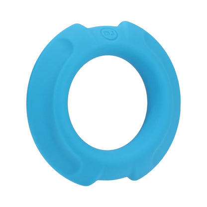DOC JOHNSON - OPTIMALE FLEXISTEEL SILICONE, METAL CORE COCK RING 35 MM BLUE