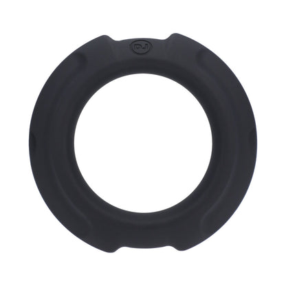 OPTIMALE FLEXISTEEL SILICONE, METAL CORE COCK RING 43 MM BLACK