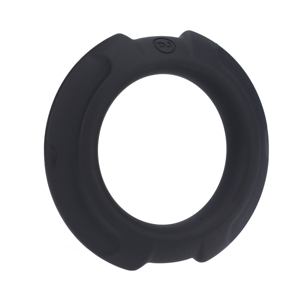 OPTIMALE FLEXISTEEL SILICONE, METAL CORE COCK RING 43 MM BLACK