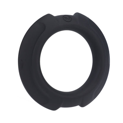 OPTIMALE FLEXISTEEL SILICONE, METAL CORE COCK RING 43 MM BLACK