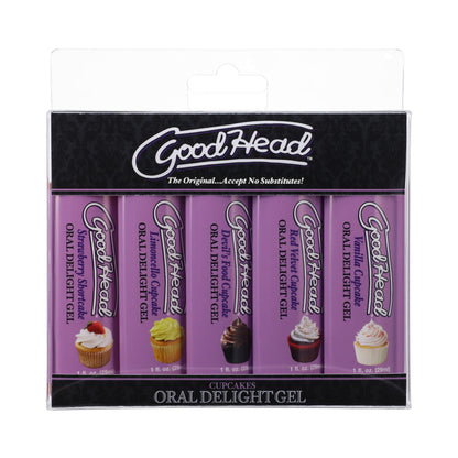 DOC JOHNSON - GOODHEAD ORAL DELIGHT GEL CUPCAKE 5 PACK 1 OZ.