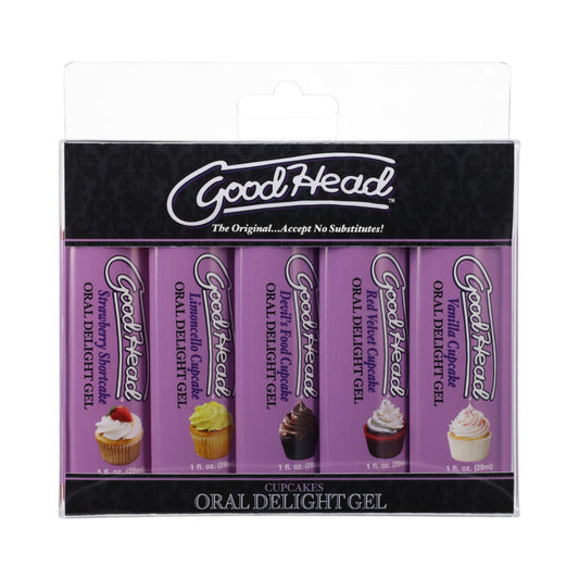 DOC JOHNSON - GOODHEAD ORAL DELIGHT GEL CUPCAKE 5 PACK 1 OZ.