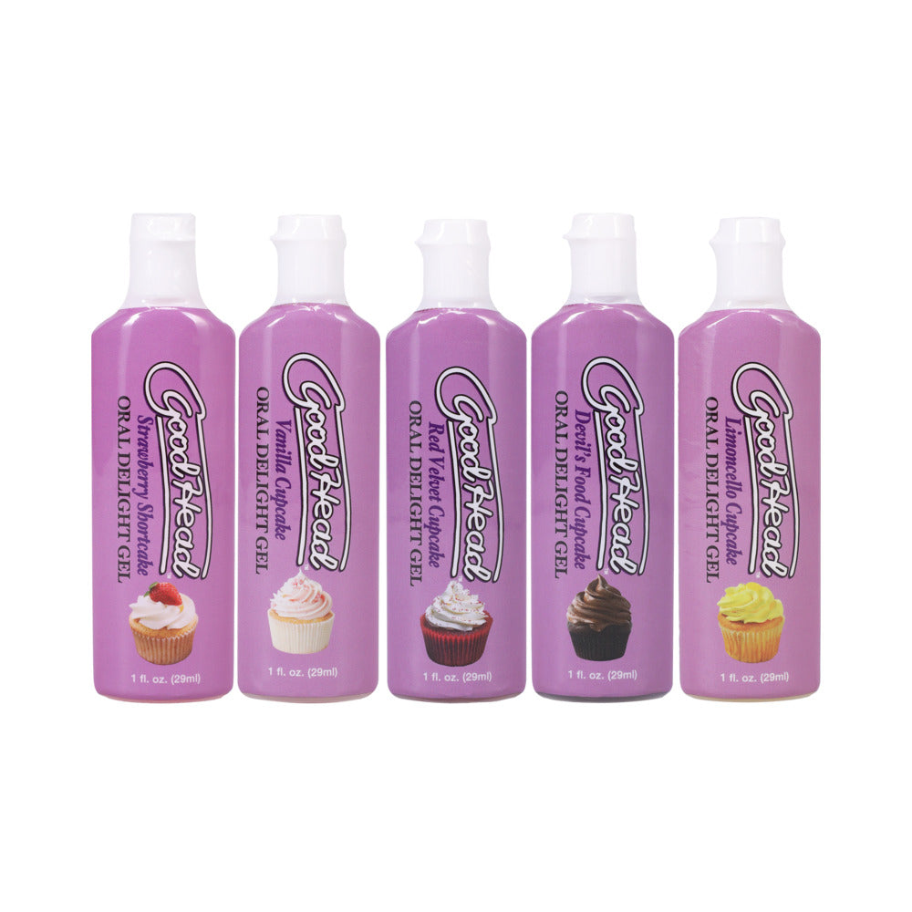 DOC JOHNSON - GOODHEAD ORAL DELIGHT GEL CUPCAKE 5 PACK 1 OZ.