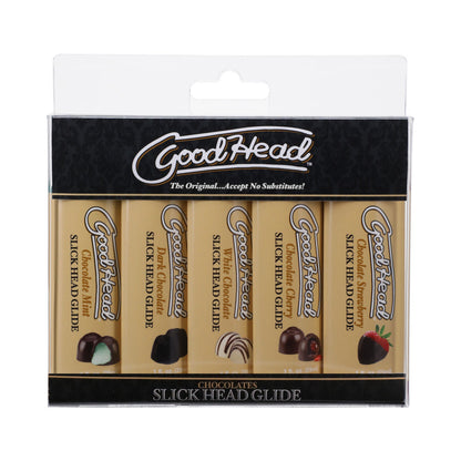 DOC JOHNSON - GOODHEAD SLICK HEAD GLIDE CHOCOLATE 5 PACK 1 OZ.