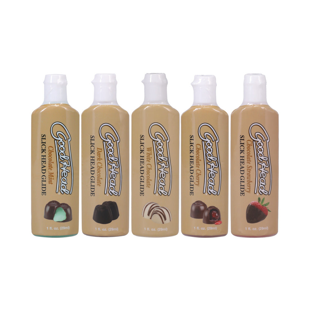 DOC JOHNSON - GOODHEAD SLICK HEAD GLIDE CHOCOLATE 5 PACK 1 OZ.