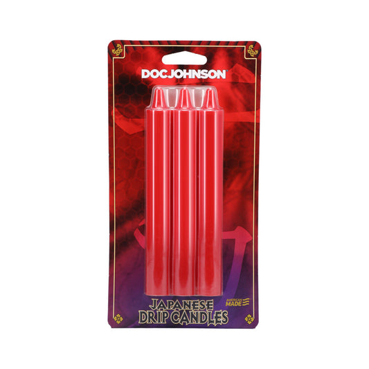 JAPANESE DRIP CANDLES 3-PACK RED