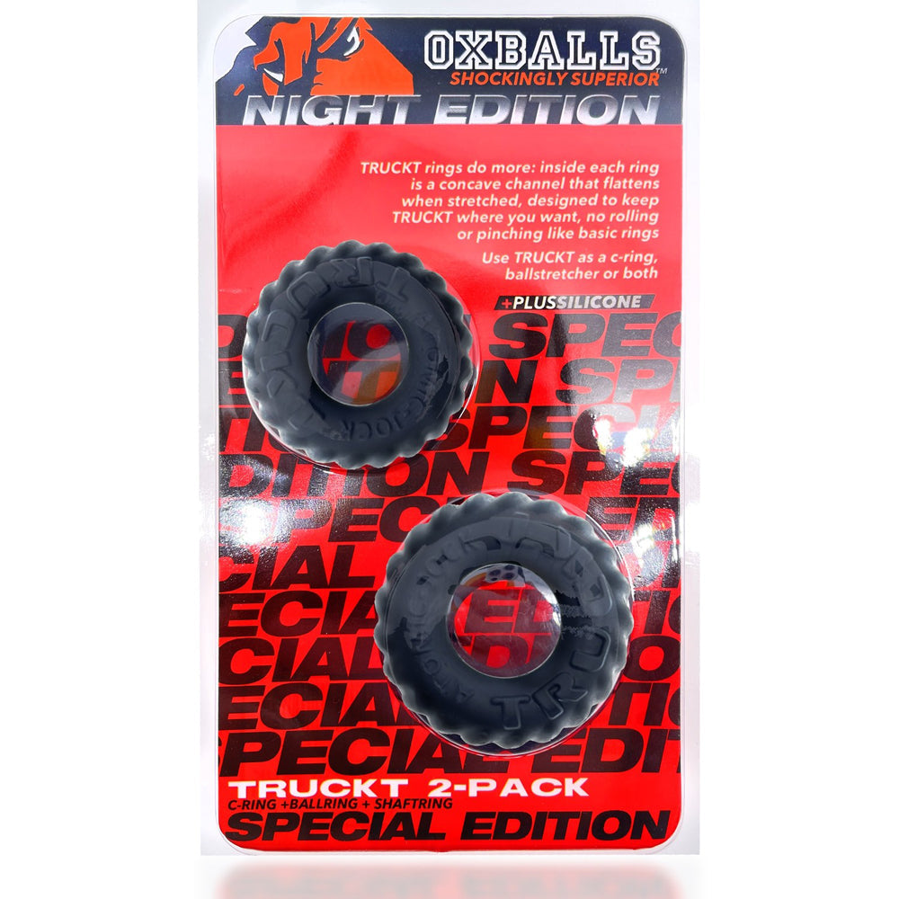 OXBALLS - TRUCKT 2-PIECE COCKRING PLUS+SILICONE SPECIAL EDITION NIGHT