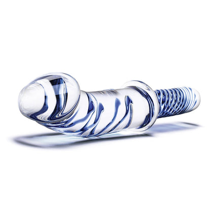 ELECTRIC EEL - GLAS 11 IN. REALISTIC DOUBLE ENDED GLASS DILDO WITH HANDLE