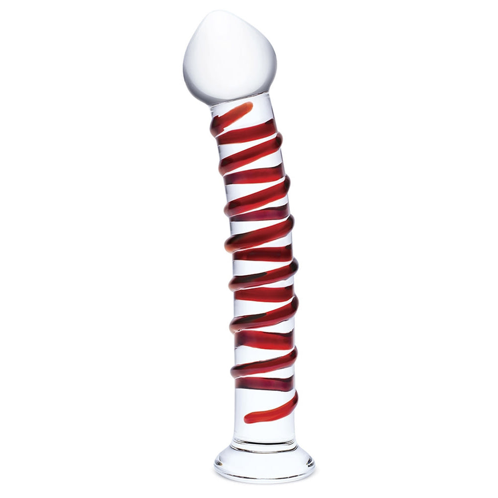 GLAS 10 IN. MR. SWIRLY GLASS DILDO
