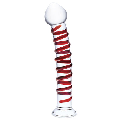GLAS 10 IN. MR. SWIRLY GLASS DILDO