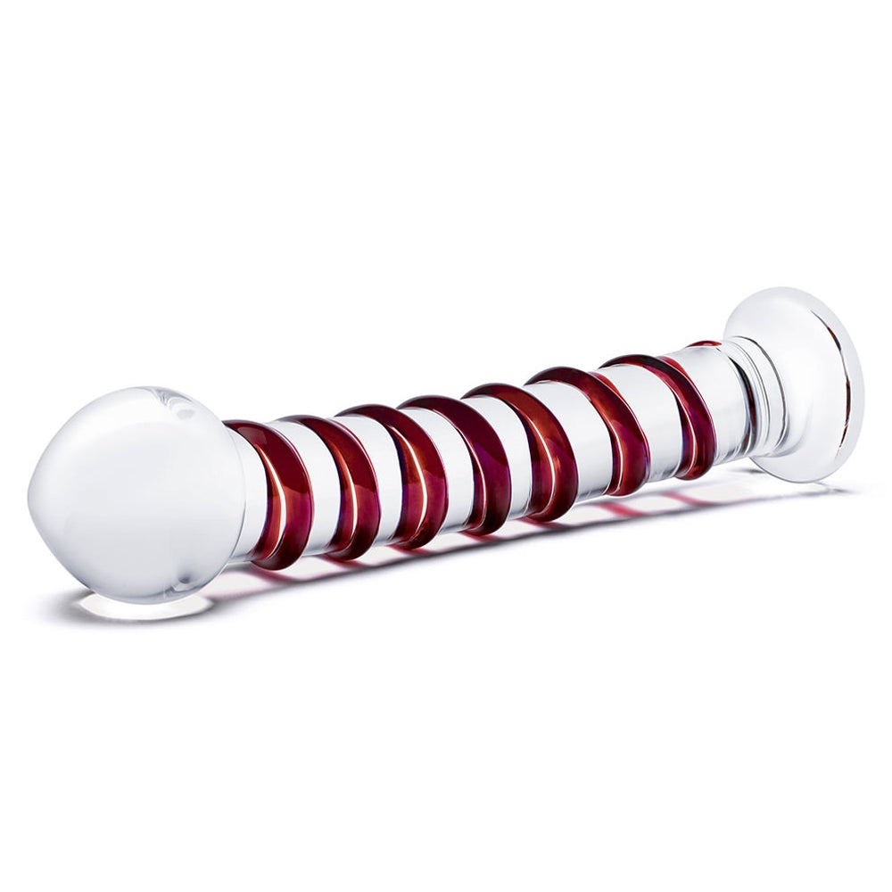 GLAS 10 IN. MR. SWIRLY GLASS DILDO