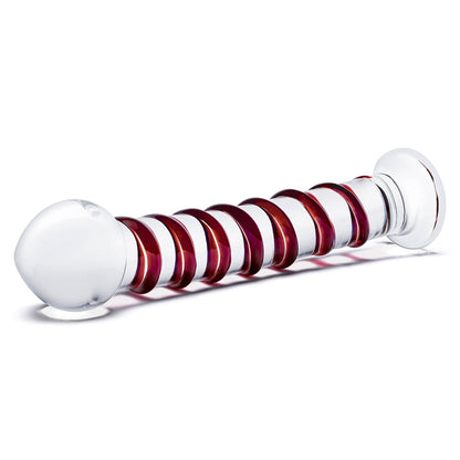 GLAS 10 IN. MR. SWIRLY GLASS DILDO