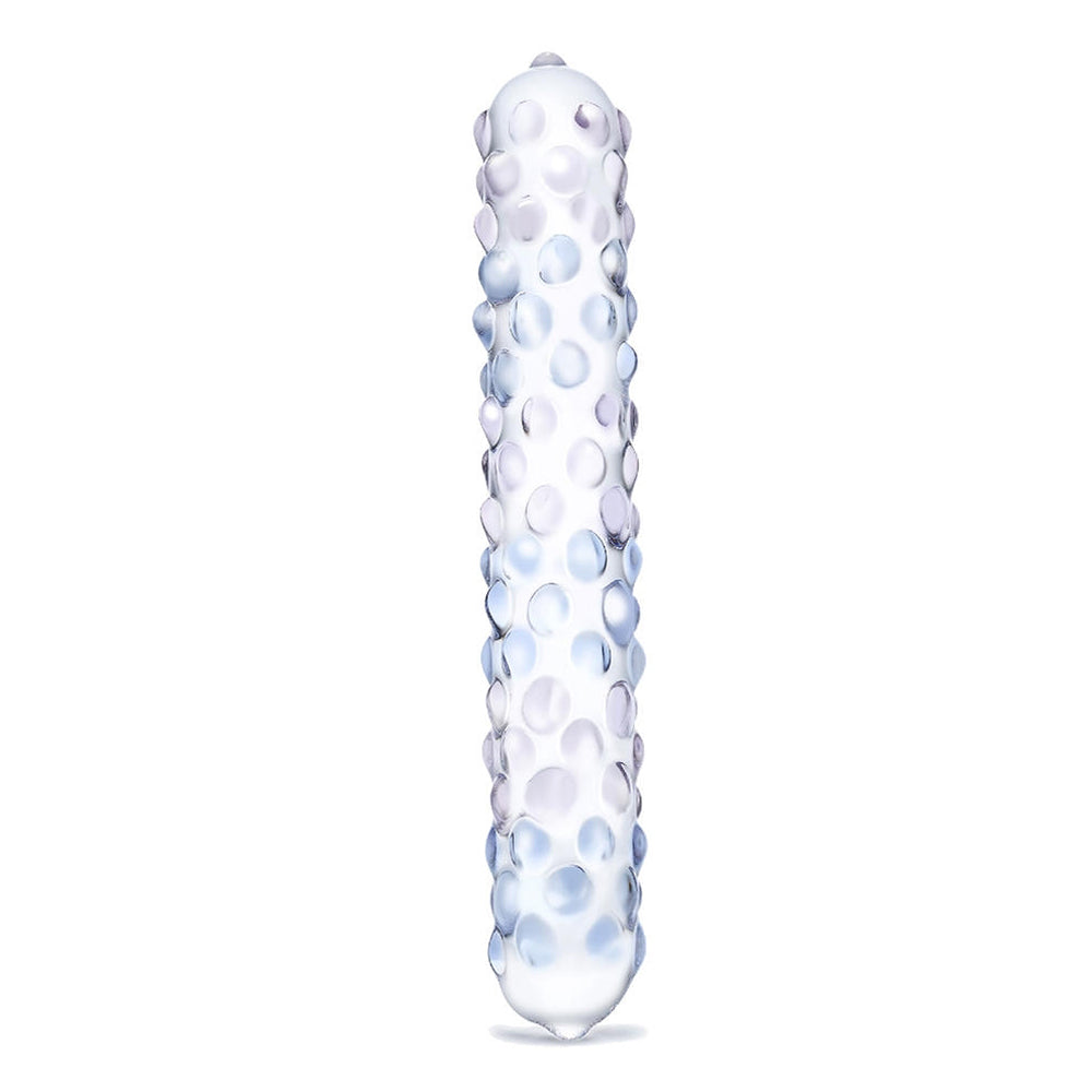 ELECTRIC EEL - GLAS 9 IN. PURPLE ROSE NUBBY GLASS DILDO
