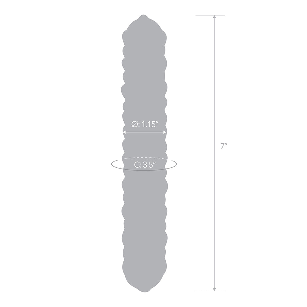 ELECTRIC EEL - GLAS 9 IN. PURPLE ROSE NUBBY GLASS DILDO