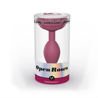 LOVELY PLANET - LOVE TO LOVE OPEN ROSES SILICONE ANAL PLUG PLUM STAR MEDIUM
