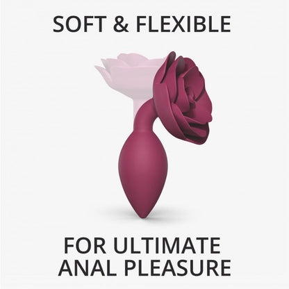 LOVELY PLANET - LOVE TO LOVE OPEN ROSES SILICONE ANAL PLUG PLUM STAR MEDIUM