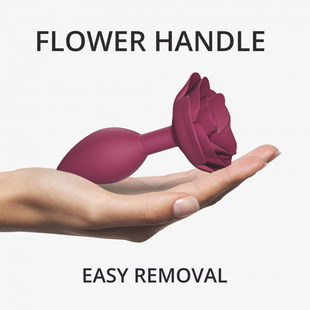 LOVELY PLANET - LOVE TO LOVE OPEN ROSES SILICONE ANAL PLUG PLUM STAR MEDIUM