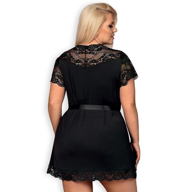 OBSESSIVE - 810-PEI-1 KIMONO WITH LACE