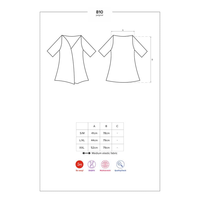 OBSESSIVE - 810-PEI-1 KIMONO WITH LACE