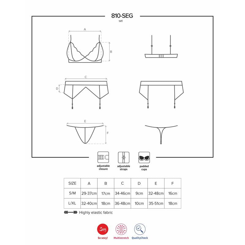 OBSESSIVE - 810-SEG-1 3 PIECES SET