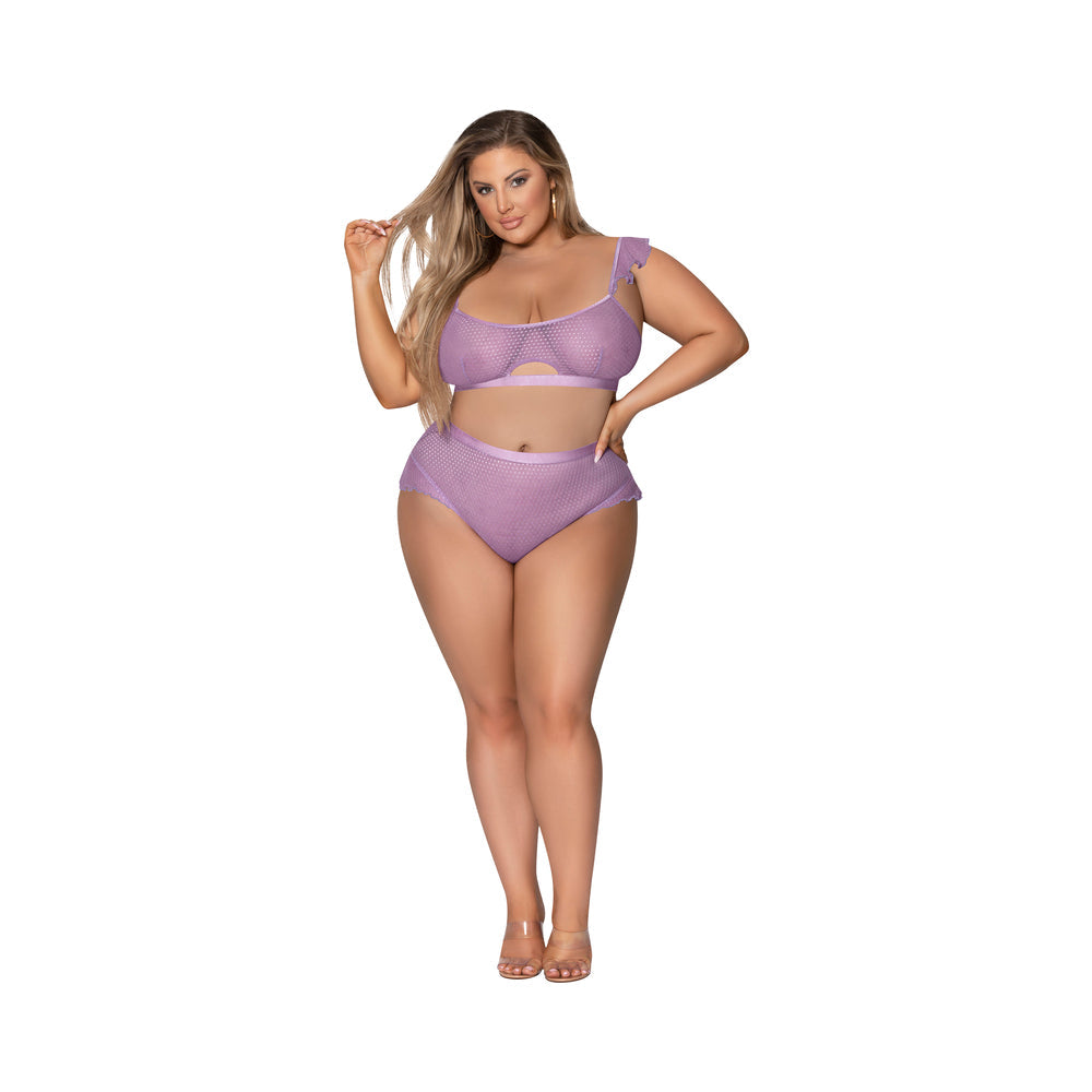 MAGIC SILK GIRL NEXT DOOR BRALETTE & PANTY LILAC QUEEN SIZE