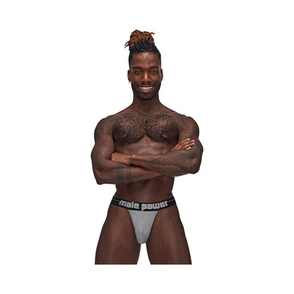 MALE POWER - SEXAGON STRAPPY RING JOCK GRAY L/XL