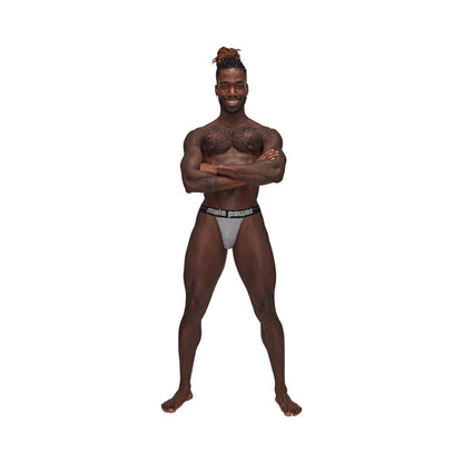 MALE POWER - SEXAGON STRAPPY RING JOCK GRAY L/XL