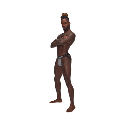 MALE POWER - SEXAGON STRAPPY RING JOCK GRAY L/XL