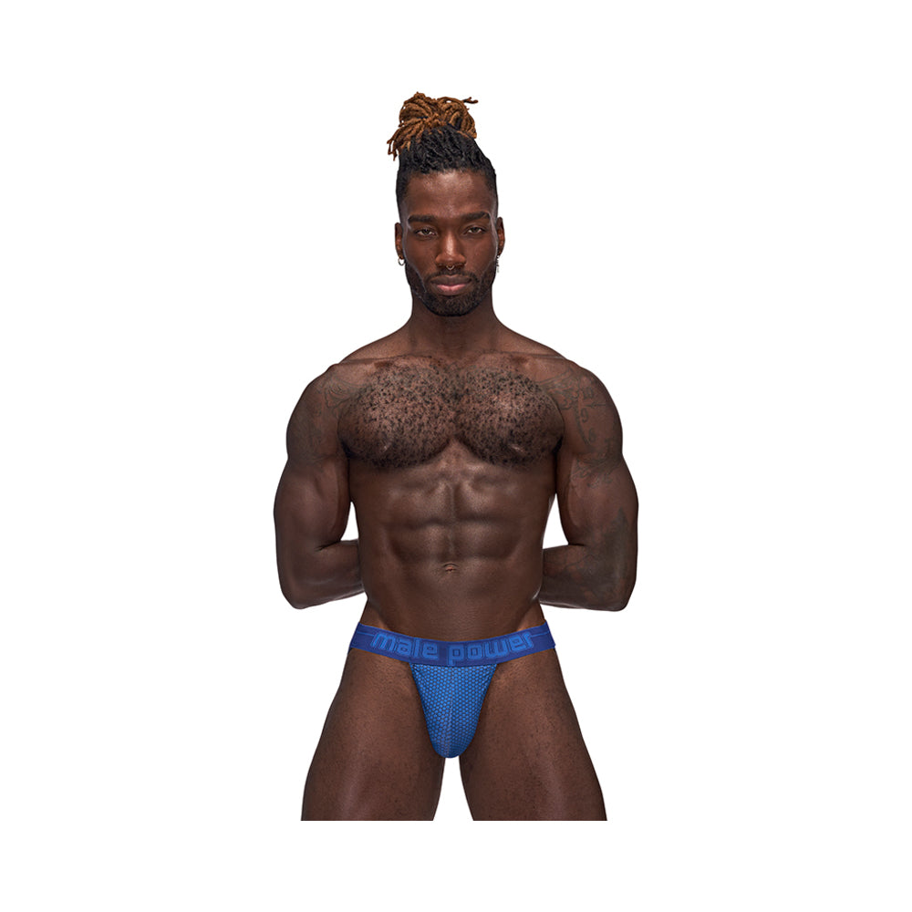 MALE POWER - SEXAGON STRAPPY RING JOCK ROYAL L/XL
