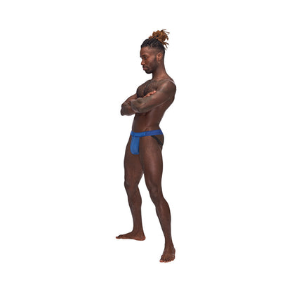 MALE POWER - SEXAGON STRAPPY RING JOCK ROYAL L/XL